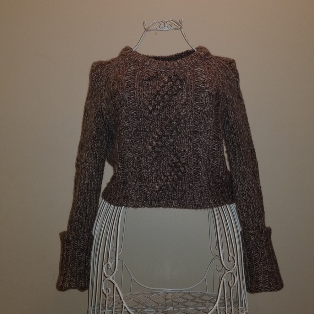 Cable Knit Cropped Express Sweater - image 1